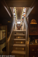 Interior of vintage rail car, Denver, Colorado